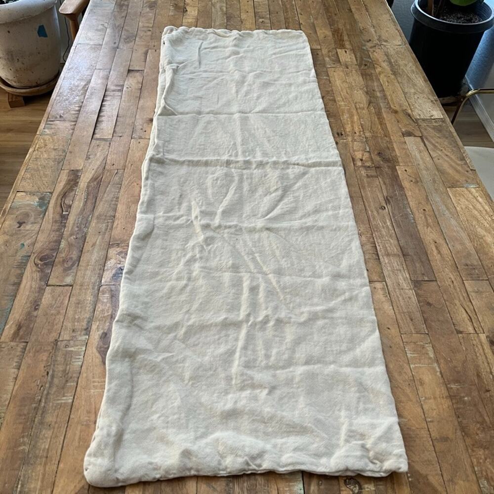 Parachute Linen Pillow Sham 20" x 54" Beige Rectangle Zip Closure